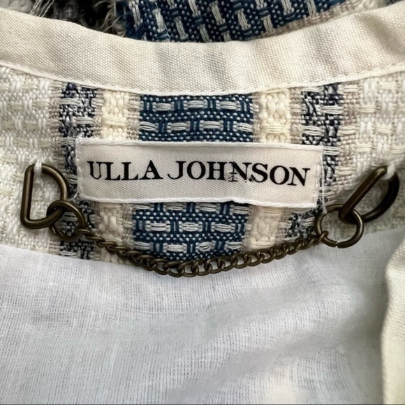 Ulla Johnson Womens paneled striped raw hem open blazer size 4 - Picture 10 of 10